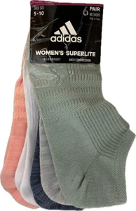 Adidas Superlite Damensocken Größe 5-10 unsichtbar 5 Paar grün grau blau weiß pink - Bild 1 von 8