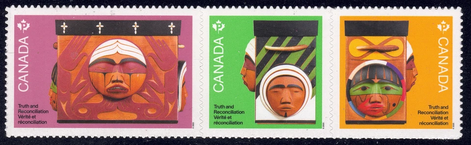 2025 Canada SC# Truth and Reconciliation - strip of  3 from booklet - M-NH - Image 1 of 1