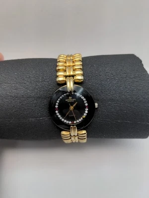 Raymond Weil Geneve watch women Black Dial gold link bracelet  New Battery  - Image 1 of 4