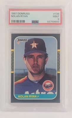 1987 Donruss Nolan Ryan PSA 9 - Image 1 of 2