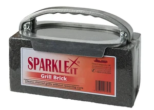 Grill Brick Griddle Stone Pumice Block BBQ Cleaner Cleaning Aluminium Handle - Picture 1 of 6