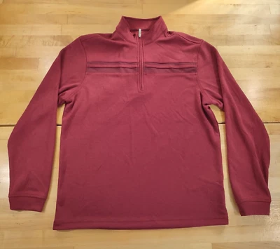NWOT Men's Pebble Beach 1/4 Zip DRY-LUXE Golf Pull Over Red Medium - Image 1 of 3