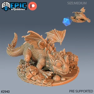6K Resin 32mm Epic Miniatures Baby Dragon (Medium) for D&D - Picture 1 of 1