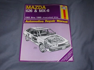 HAYNES REPAIR (SHOP) SERVICE MANUAL - 1983-1990 MAZDA 626 & MX-6 - #1082 - Image 1 of 3