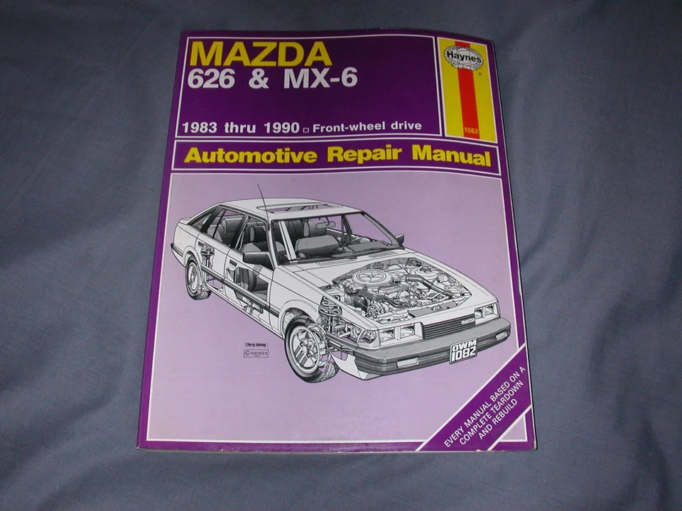 MANUAL DE SERVICIO DE REPARACIÓN (TALLER) HAYNES - 1983-1990 MAZDA 626 y MX-6 - #1082 Foto 1 de 3