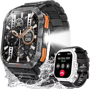 MILITARY SPORT SMART WATCH S50 WATERPROOF 2.02" BIG SCREEN - Picture 1 of 8