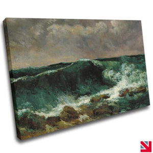 GUSTAVE COURBET THE WAVE CANVAS Wall Art Picture Print - Picture 1 of 3