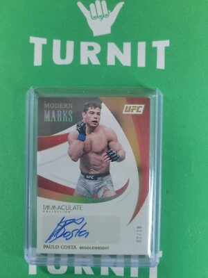 Paulo Costa Gold /10 Modern Marks Debut UFC Immaculate 2021 - Image 1 of 2