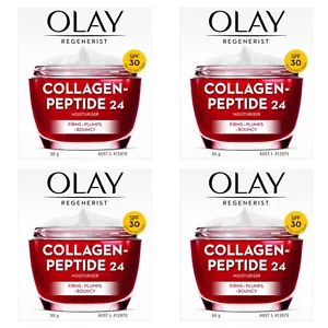 SALE! 4x Olay Regenerist Collagen Peptide 24 SPF 30 - 50gm - RRP $119 - Picture 1 of 6