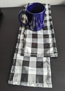 Country Style Black & White Buffalo Check Table Runner Plaid Small Table Runner