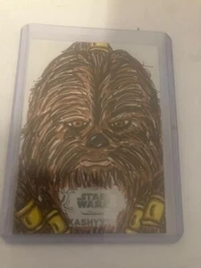 Topps Star Wars Hyperspace Sketch Wookie with Braids by Bobby Blakey - Picture 1 of 2