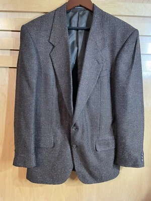 Blazer Pierre Balmain Para Hombre Singles Pechos Mezcla Lana/Seda Talla 42L Marrón Foto 1 de 4