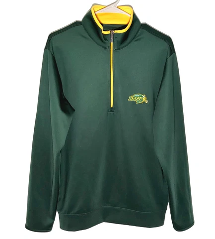 North Dakota State Bison 1/4 Zip Jacket | Polyester Outerwear | Mens Medium Cover