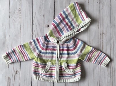 Suéter Talbots Niños 100% Algodón Con Capucha Cremallera Talla 6 Meses Foto 1 de 3