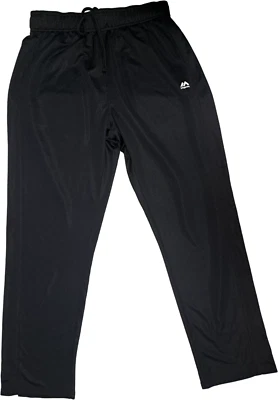 Majestic Men's Black Mesh Sports Pants Zip Ankle Medium - Image 1 of 3