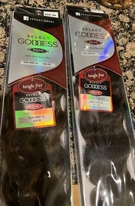 Sensationnel Select Goddess 100% Remi Human Hair, Euro Body 1B/30 12in New 2pks - Picture 1 of 2