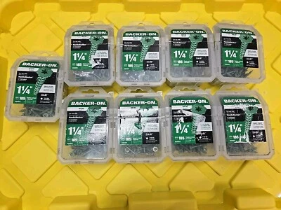 9 cajas de tornillos para tablero de cemento 23401, #9 x 1-1/4", acero, 185 por caja nuevo Foto 1 de 3