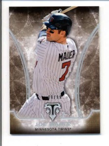 JOE MAUER 2015 TOPPS TRIPLE THREADS #35 GOLD PARALLEL #49/99 BA8576
