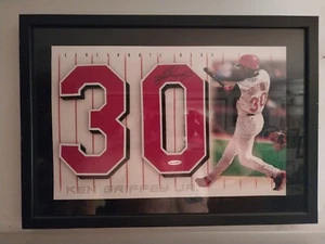 Ken Griffey JR HOF signiertes Autogramm Trikot Nummern 14,5x20,5" Rahmen UDA 🙂 COA - Bild 1 von 6