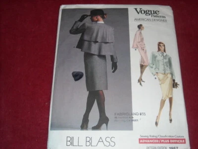 🌹 DISEÑADOR AMERICANO DE MODA #1957 - BILL BLASS - CHAQUETA DE MUJER - PATRÓN DE FALDA 12 Foto 1 de 2