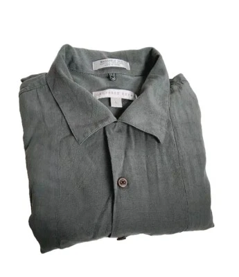 Camisa Geoffery Beene Manga Corta Botones Talla Grande L. Color Verde Foto 1 de 4