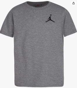 Jordan Boy's Jumpman Air Embroidered Tee Carbon Heather SM (8 Big Kid) - Picture 1 of 4