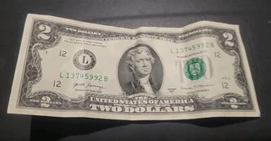 $2 Bill RARE 2017 LOW SERIAL EXCELLENT CONDITION - Picture 1 of 5