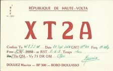 OLD VINTAGE XT2A REPUBLIC OF UPPER VOLTA AFRICA AMATEUR RADIO QSL CARD
