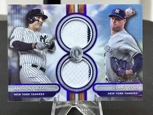 2024 Topps Tribute Anthony Rizzo / Gerrit Cole Duell Relikt / 50 - Bild 1 von 3