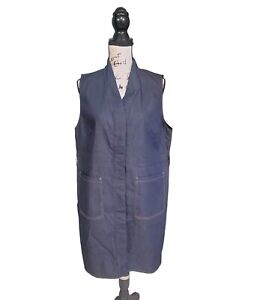 Chico's Refined Denim Vest Jacket In Dream Wash Brand New Size 2 Medium