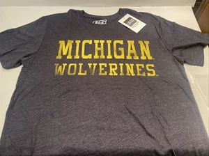 Michigan Wolverines Herren T-Shirt Blau Grau Farbe E5 Größe L, Neu - Bild 1 von 14