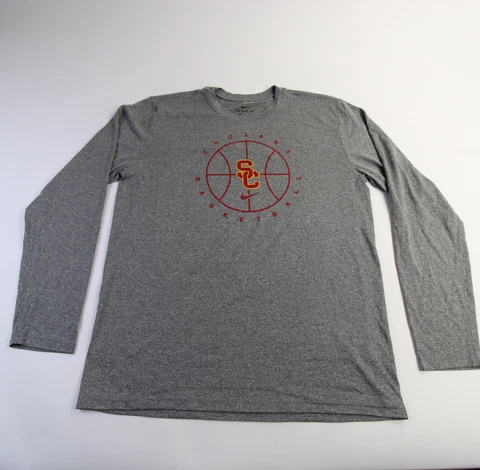 USC Trojans Nike Dri-Fit Long Sleeve Shirt Men's Gray New Cover