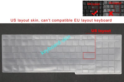 US Keyboard Skin Cover for Toshiba C650 C670 C675 L650 L655 L660 L665 L670 L750 - Image 1 of 3