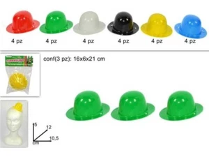 MINI CAPPELLO BOMBETTA SET 3PZ IN PLASTICA PER CARNEVALE TEATRO DANZA CLASSICA - Foto 1 di 2