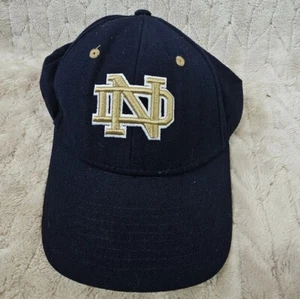 VTG Notre Dame Wool Hat 7 1/4 Zephyr 90s NCAA Embroidered Fighting Irish Logo - Picture 1 of 4