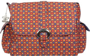Kalencom Messenger Buckle Diaper Bag Cassandra Dots Incl Chng Pad Bottle Holder - Picture 1 of 12