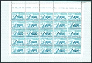 ESPAÑA - AÑO 1960 - EDIFIL 1267** - TAUROMAQUIA - PLIEGO COMPLETO - MNH - Picture 1 of 1