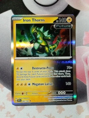 Iron Thorns 062/162 NM Rare DECK EXCLUSIVE Temporal Forces Pokemon Card - Image 1 of 2
