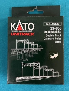 23-055 Kato UNITRACK N Scale Double Track Catenary Poles (6 per Package) New - Picture 1 of 2