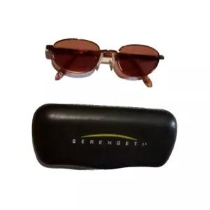 Serengeti 6414 Dark Brown Tortoise Oval Metal Sunglasses Brown Lens - Picture 1 of 1