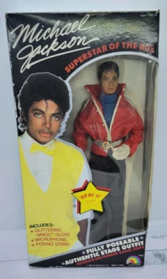 Michael Jackson 1984 Superestrella de los 80 "Beat It" Conjunto De Colección Nuevo En Caja Foto 1 de 4