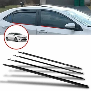 4PCS Weatherstrip Door Glass Molding Belt For Toyota Corolla Sedan 2007-2013 - Picture 1 of 8