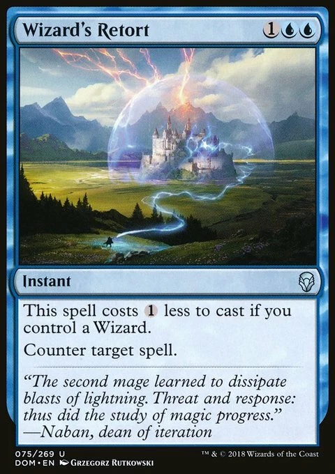 Magic the Gathering MTG Wizard's Retort (75) Dominaria   LP - Image 1 of 1