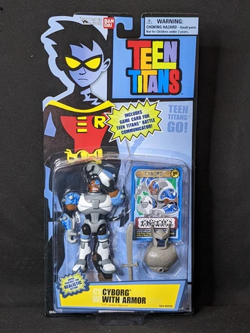 TEEN TITANS 2005 CYBORG WITH ARMOR 3.5” FIGURE NEW BANDAI Cover