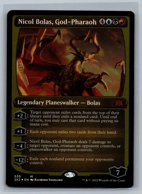 Magic MTG Double Masters 2022 Nicol Bolas, God-Pharaoh (Foil Etched) #530 TCG - Image 1 of 2