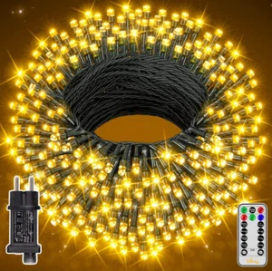 Lichterkette außen 40M LED Lichterkette Weihnachtsbaum mit Fernbedienung Timer - Bild 1 von 7
