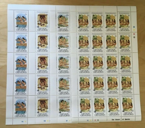 +FULL SHEETS Grenadines 1989 1120-3 - Discovery of America - Set of Sheets - MNH Cover