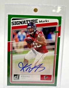 2020 Panini Donruss Signature Marks Green Auto /25 Keanu Neal #SM-KN Falcons - Picture 1 of 2