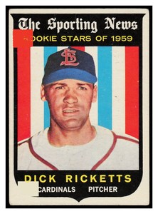 1959 Topps Dick Ricketts Rookie  Rookie St. Louis Cardinals #137