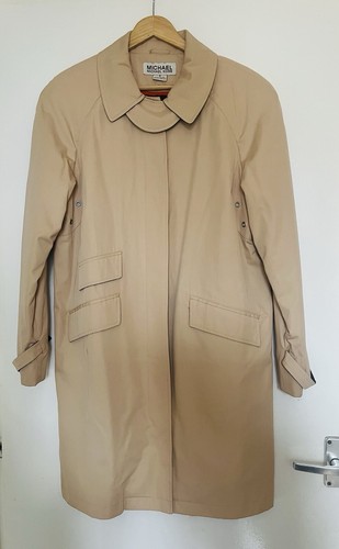 Giacca trench cappotto Michael Kors marrone beige sabbia con scaldacorpo interno. Taglia S